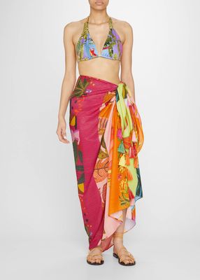 Rainbow Forest Sarong Coverup