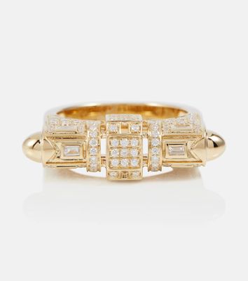 Rainbow K Majesty 14kt gold ring with diamonds