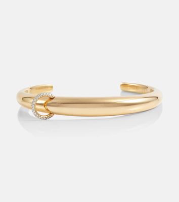 Rainbow K Piercing 14kt gold cuff bracelet with diamonds