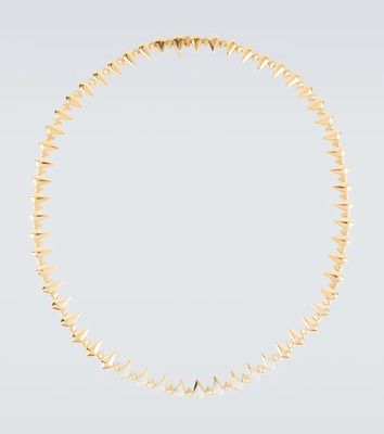 Rainbow K Shark 14kt gold necklace with diamonds