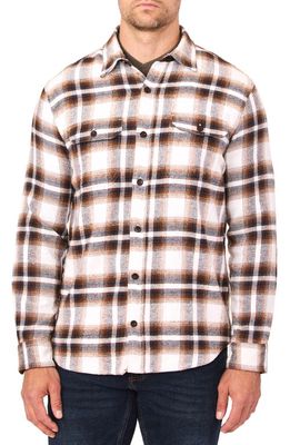 RAINFOREST Flannel Shirt Jacket in Brown Plaid