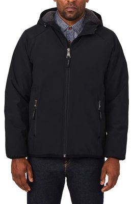 RAINFOREST Fleece Lined Water Resistant Soft Shell Storm Jacket in Black