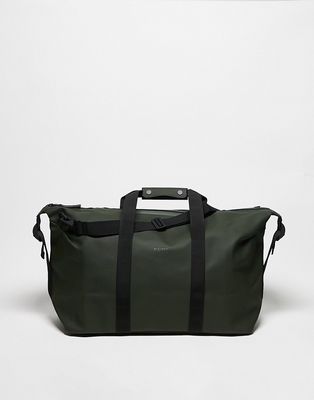 Rains 14200 unisex waterproof weekend duffel bag in khaki-Green