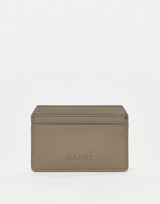 Rains 1624 card holder in taupe-Brown