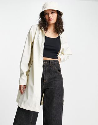 Rains A-line coat in off-white