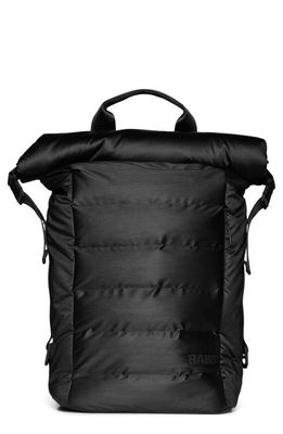 Rains Bator Waterproof Puffer Backpack in Black