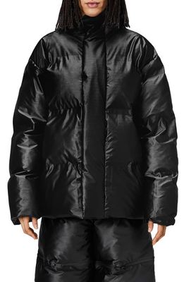 Rains Bator Windproof & Waterproof Insulated Puffer Jacket in Black