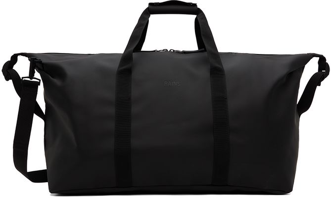 RAINS Black Large Hilo Weekend Bag