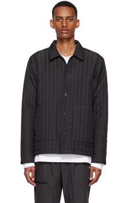 RAINS Black Polyester Quilted Jacket