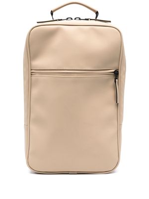 Rains Book faux-leather backpack - Neutrals