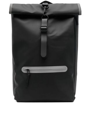 Rains buckle-fastening detail backpack - Black
