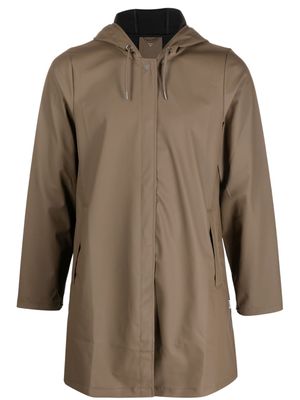 Rains button-up hooded parka - Brown
