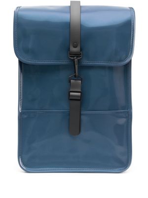 Rains carabiner-fastening waterproof backpack - Blue