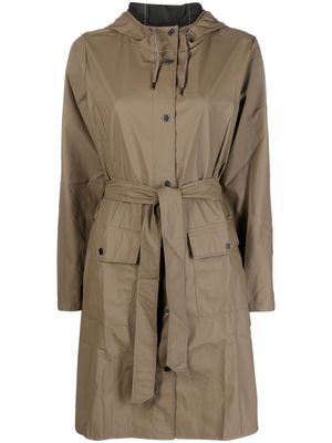 Rains Curve hooded raincoat - Brown