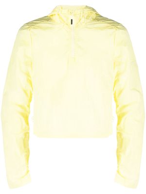 Rains drawstring cropped hooded jacket - Yellow