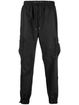 Rains drawstring-waistband tapered cargo trousers - Black