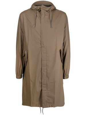 Rains Fishtail hooded parka coat - Brown