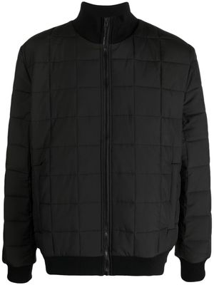 Rains high-neck quilted jacket - Black