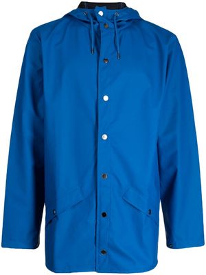 Rains hooded buttoned jacket - Blue