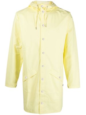 Rains hooded long-sleeve raincoat - Yellow