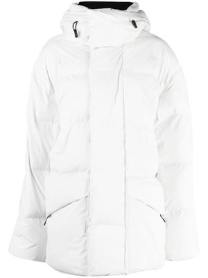 Rains hooded padded coat - White