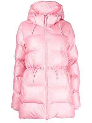 Rains hooded puffer coat - Pink