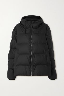Rains - Hooded Quilted Padded Shell Coat - Black