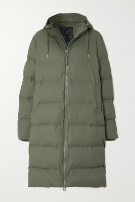 Rains - Hooded Quilted Padded Shell Coat - Green