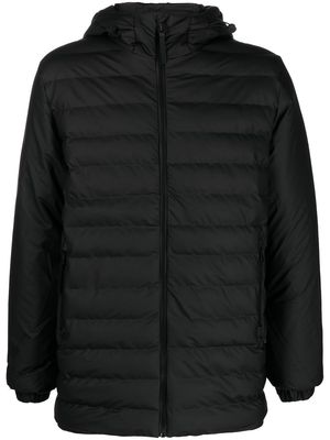 Rains hooded zipped padded jacket - Black