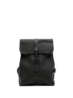 Rains logo-debossed bucket backpack - Black