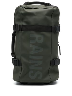 Rains logo-print faux-leather travel bag - Green