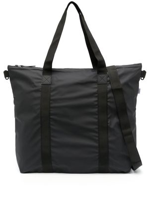 Rains matte-finish zipped tote bag - Black