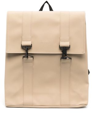 Rains MSN logo-debossed backpack - Neutrals