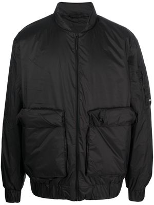 Rains pouch pockets bomber jacket - Black