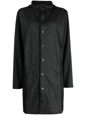 Rains press-stud waterproof jacket - Black