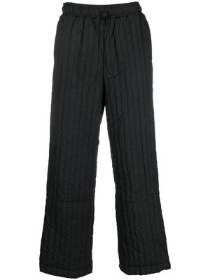 Rains quilted straight-leg trousers - Black