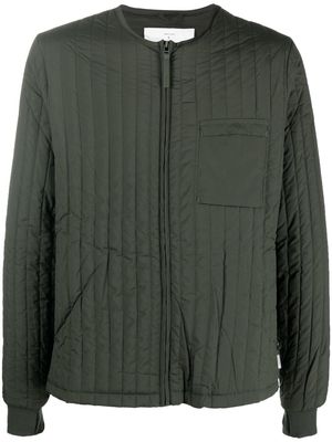 Rains quilted zip-up jacket - Green