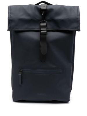 Rains Rolltop logo-debossed backpack - Blue