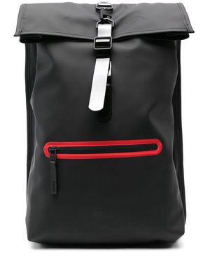 Rains Rolltop Rucksack Contrast backpack - Black