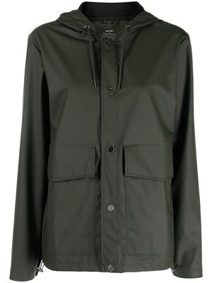 Rains short hooded coat - Green