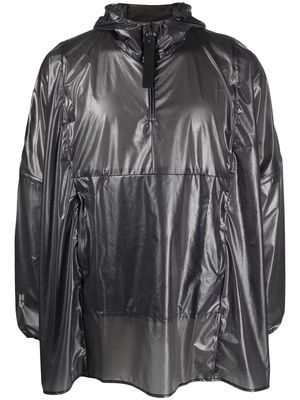 Rains slouchy-body hooded raincoat - Black