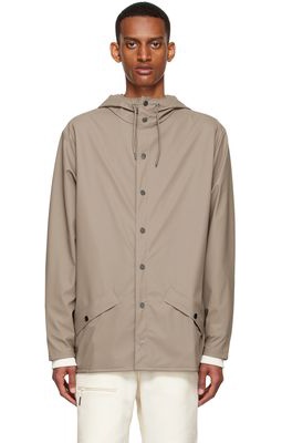 RAINS Taupe Polyester Jacket