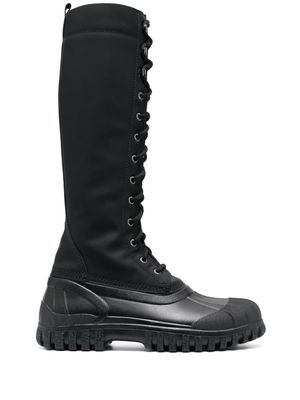 Rains thigh-length lace-up boots - Black