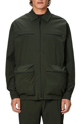 Rains Tomar Ripstop Overshirt in Green