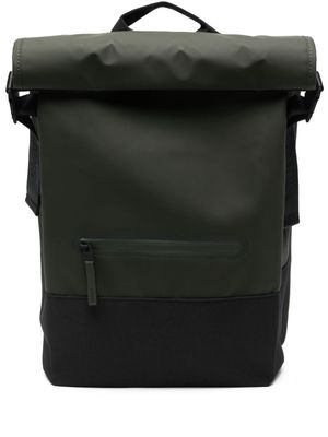 Rains Trail Rolltop colour-block backpack - Green