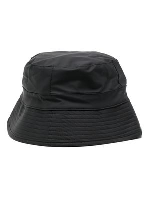 Rains waterproof logo-appliqué bucket hat - Black
