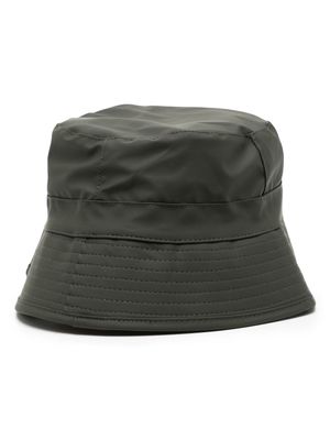 Rains waterproof logo-appliqué bucket hat - Green
