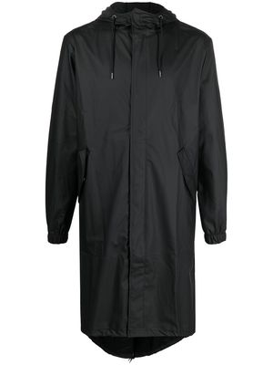 Rains zip-up hooded raincoat - Black