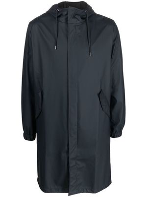 Rains zip-up hooded raincoat - Blue