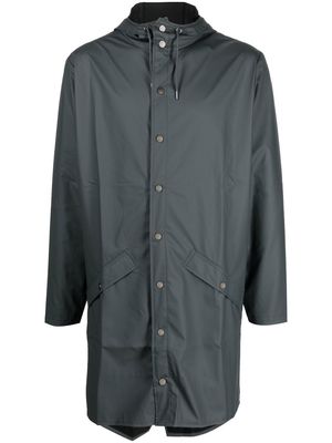 Rains zip-up hooded raincoat - Grey